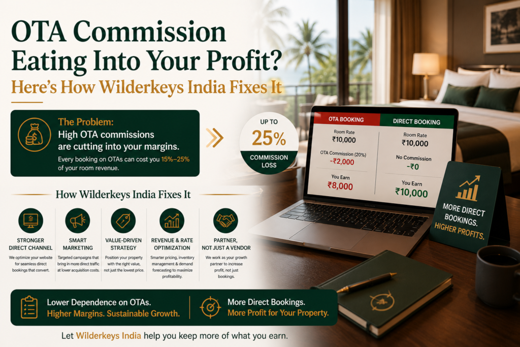 OTA Commission Eating Into Your Profit? Here’s How Wilderkeys India Fixes It